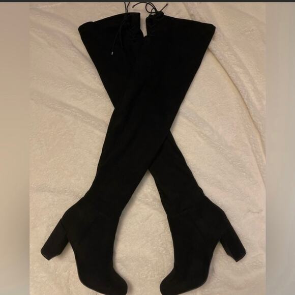 Chinese Laundry King Black Over the Knee Boots size 8.5 - Picture 2 of 7